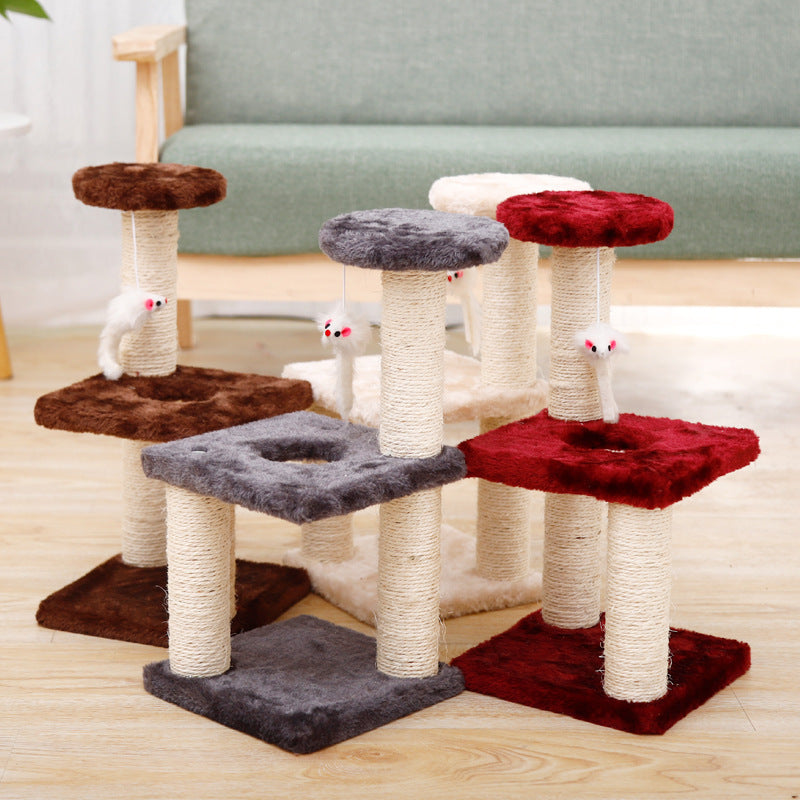 Arbre à Chat Compact - Plateforme de Saut et Griffoir Sisal